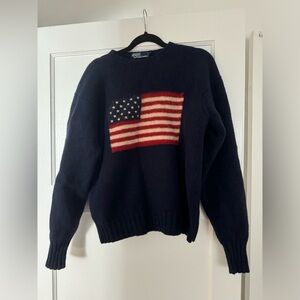 Vintage Ralph Lauren Polo American Flag Sweater